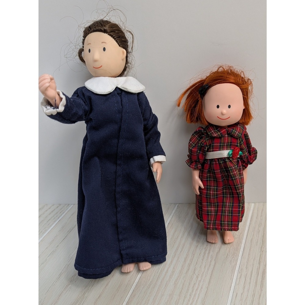 Eden Madeline Miss Clavel Dolls FLAWS Blue Red Plaid Vintage 2000 READ